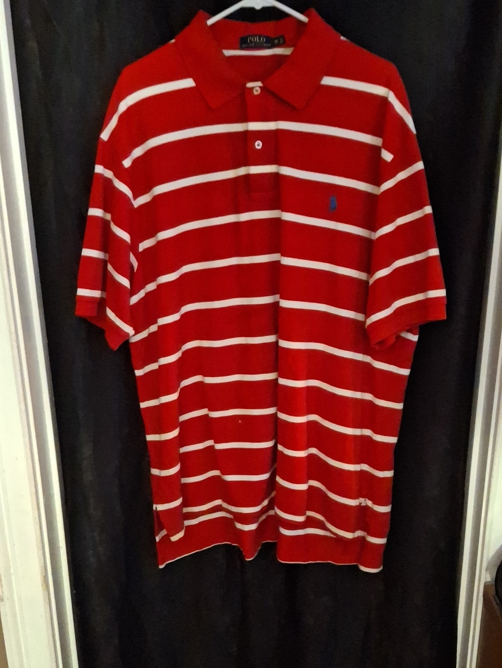 Polo by Ralph Lauren Red and White Striped Polo Shirt